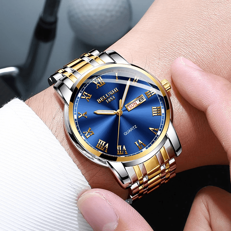 Relógio Masculino- Luxuoso ANTICHOQUE E À PROVA D'ÁGUA