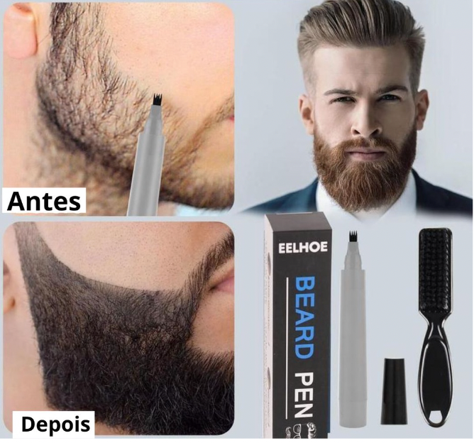 Caneta Preenchedora de Barba + Escova (BeardPen)