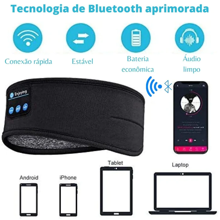 Fones de ouvido para dormir Bluetooth