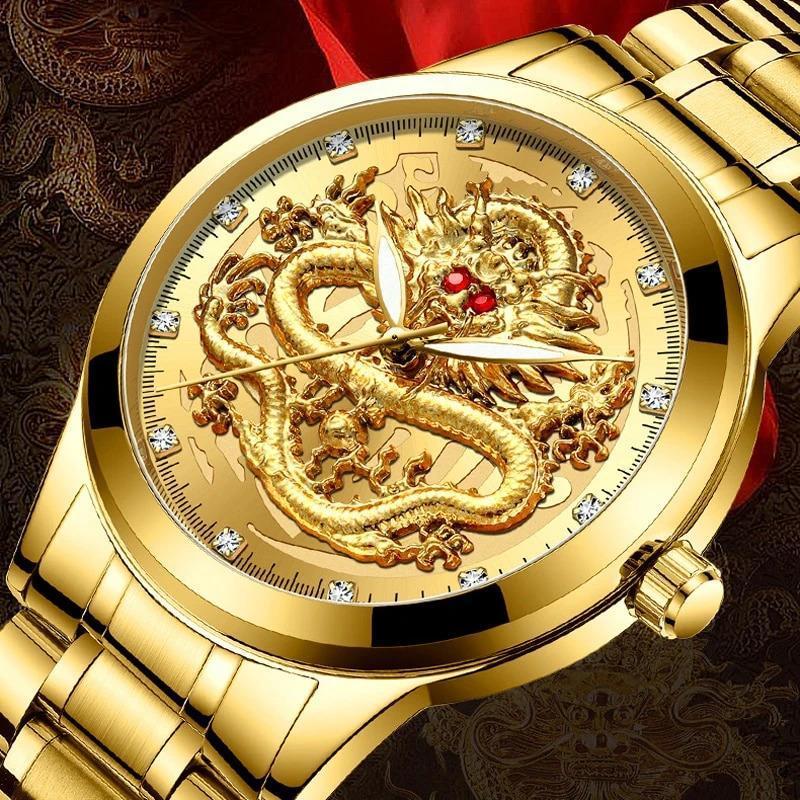 Relógio Dragon Luxury Oriental